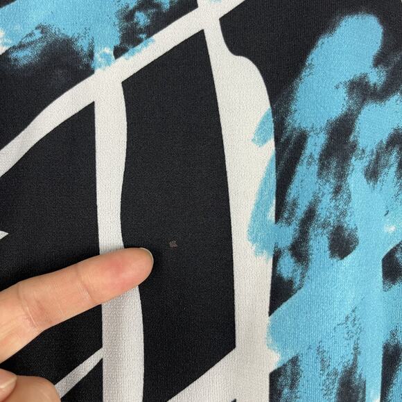 Calessa Tunic Top Womens Medium Abstract Colorful Flutter Sleeve Bold Artsy - Picture 14 of 14